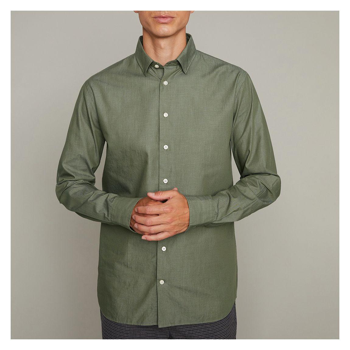 Olive Amarc Cotton Shirt main product photo