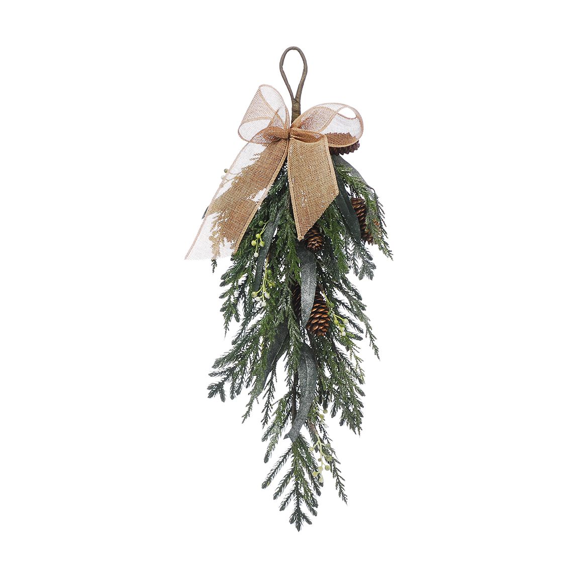 Gold Bow 60cm Foliage Teardrop Swag main product photo