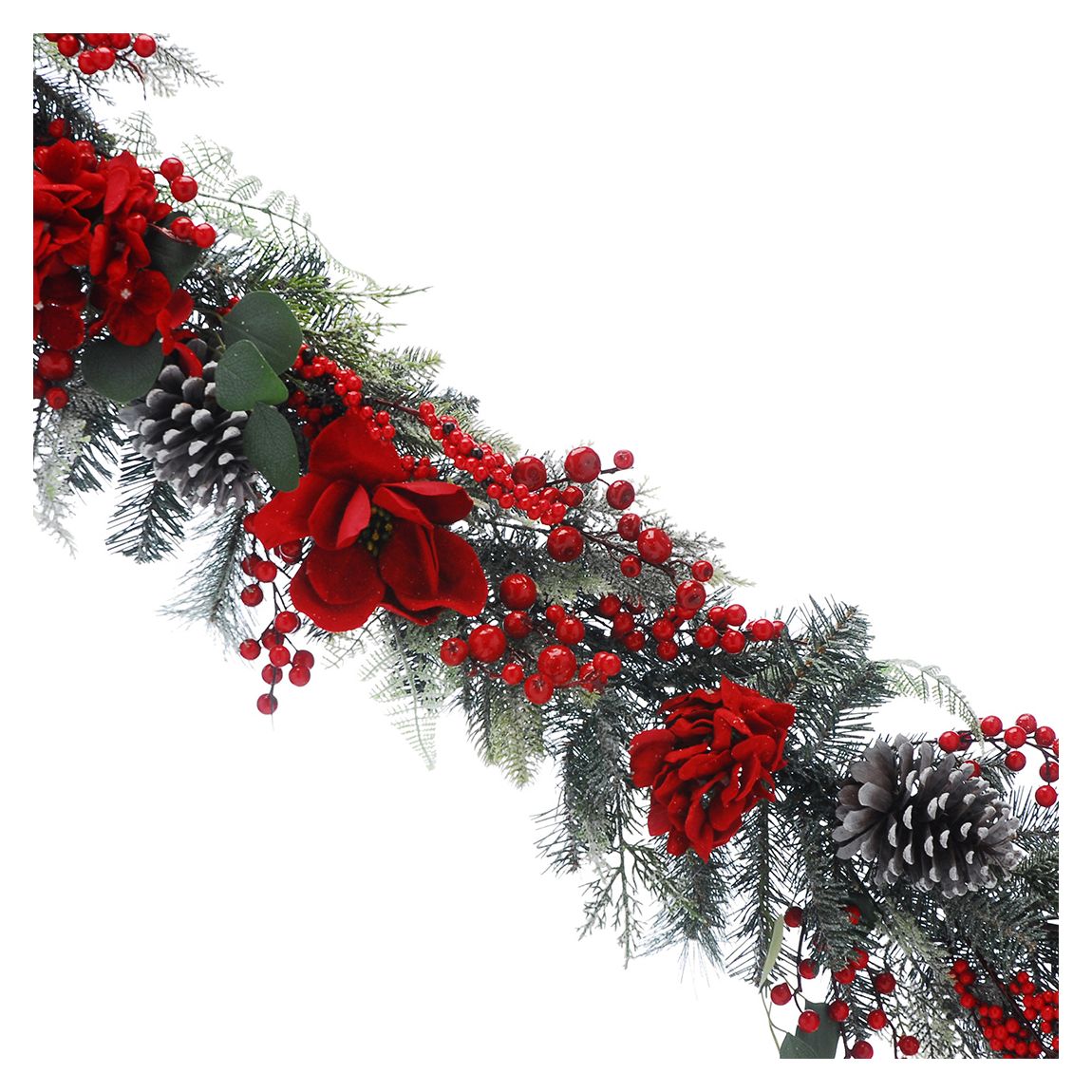 180cm Magnolia, Berry & Pinecone Garland main product photo