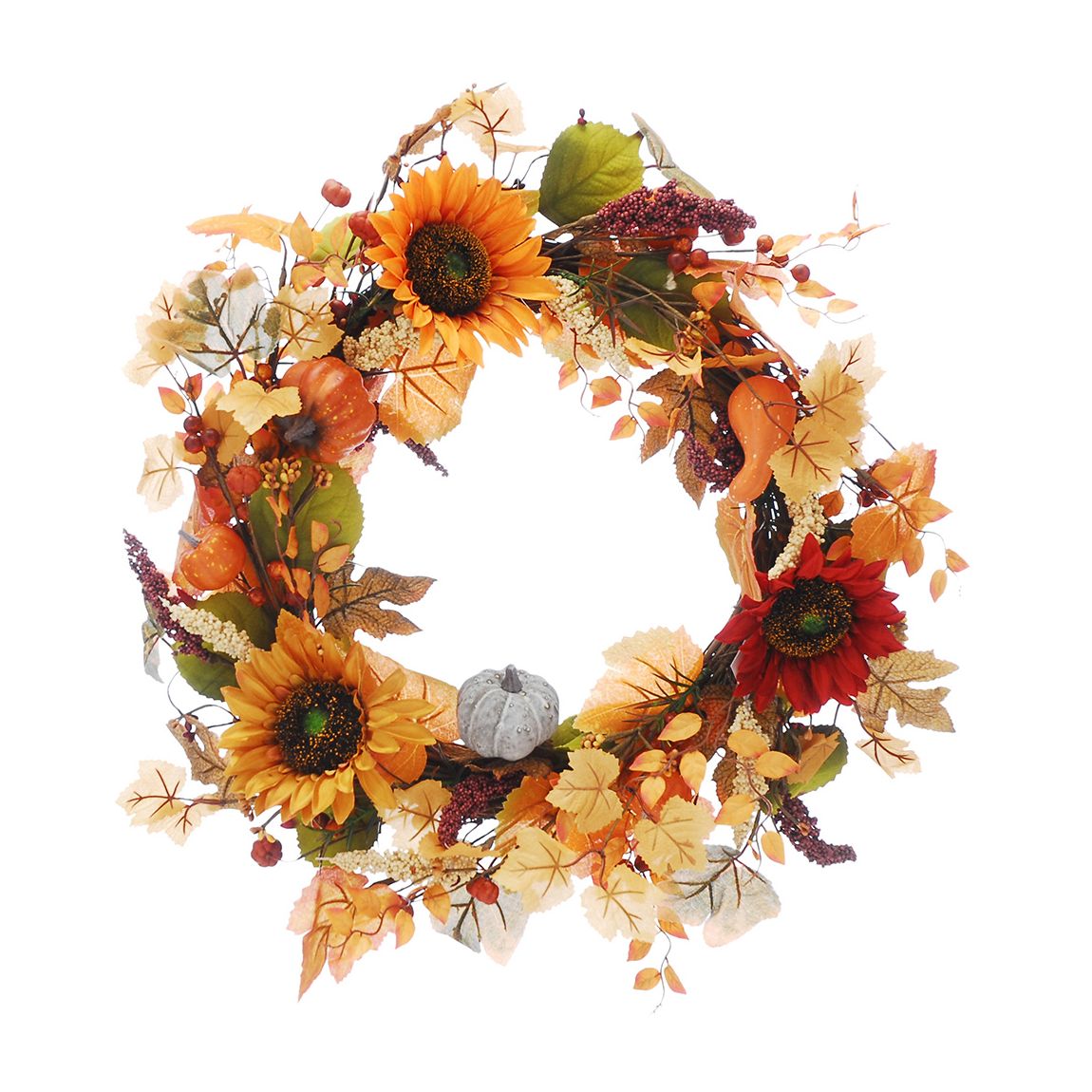 65cm Sunflower Autumnal Wreath main product photo