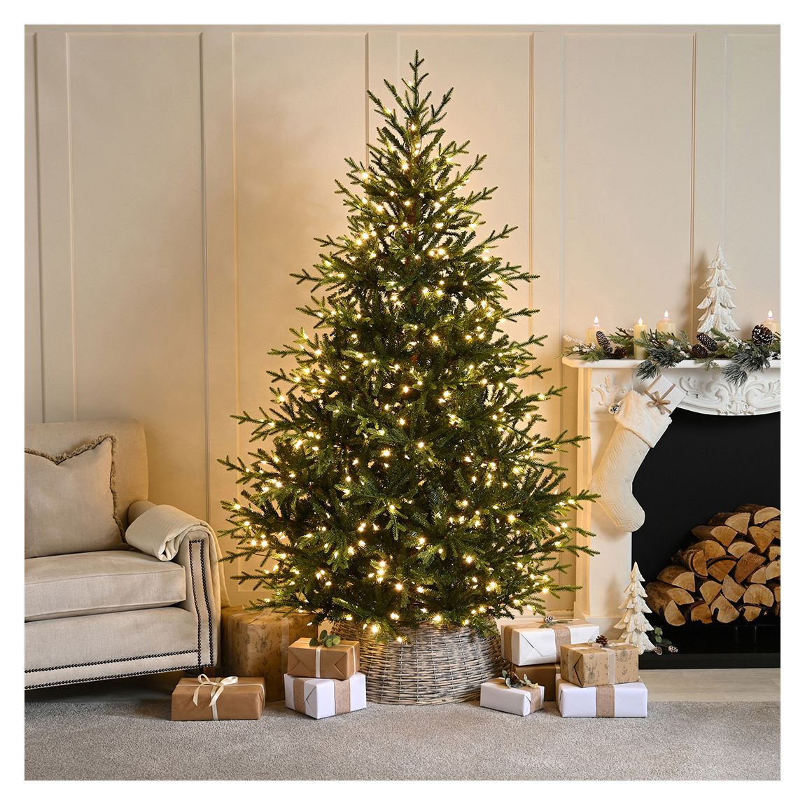 6ft Pre-Lit Instant Light Winterview Pine Tree main product photo