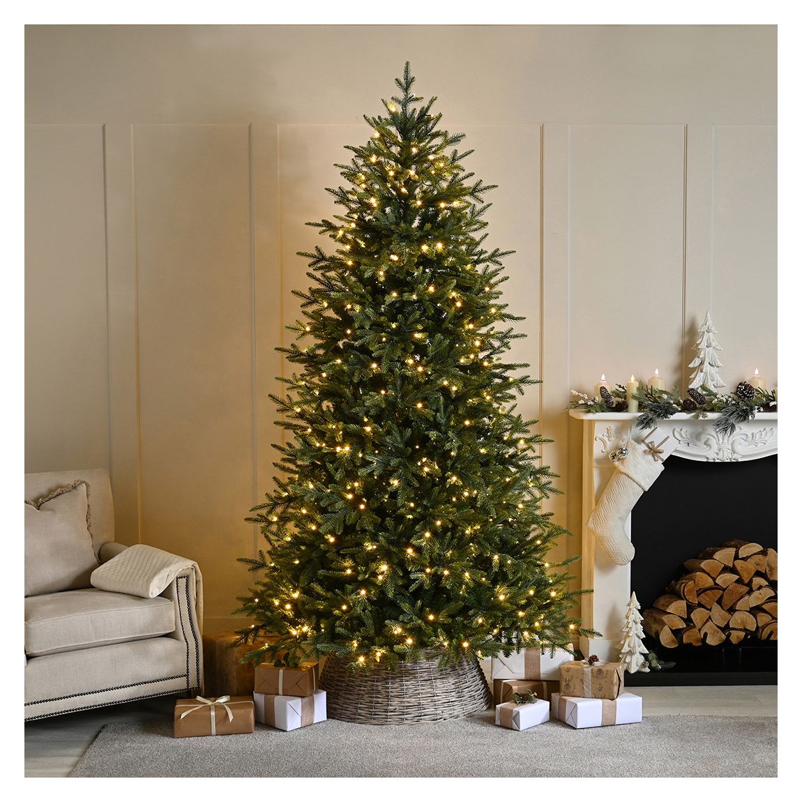 6ft Pre-Lit Granite Peak Pine Christmas Tree main product photo