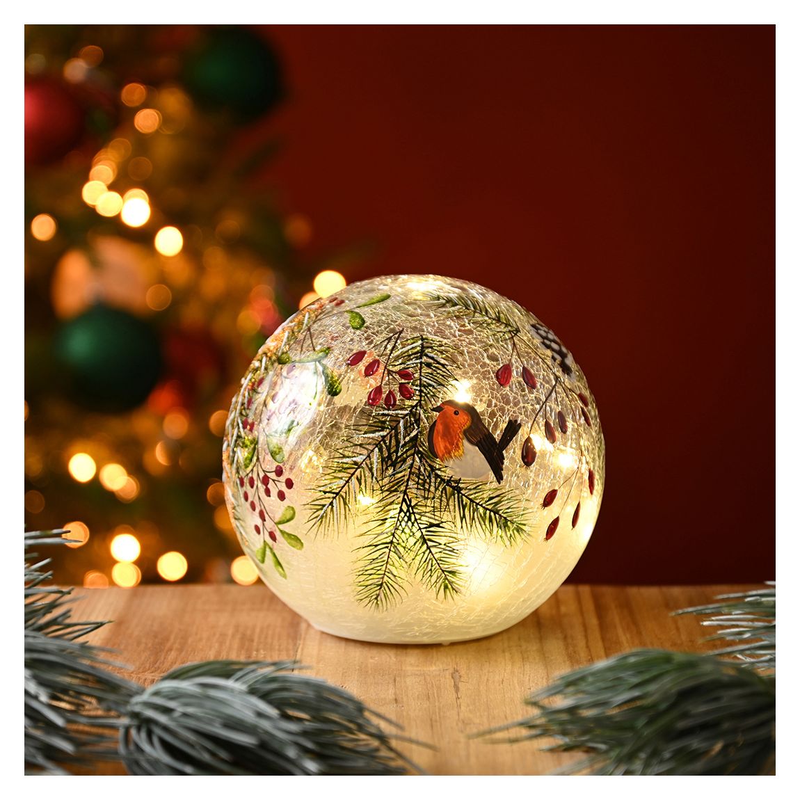 Robin Berries 15cm Crackle Ball - Battery Operated main product photo