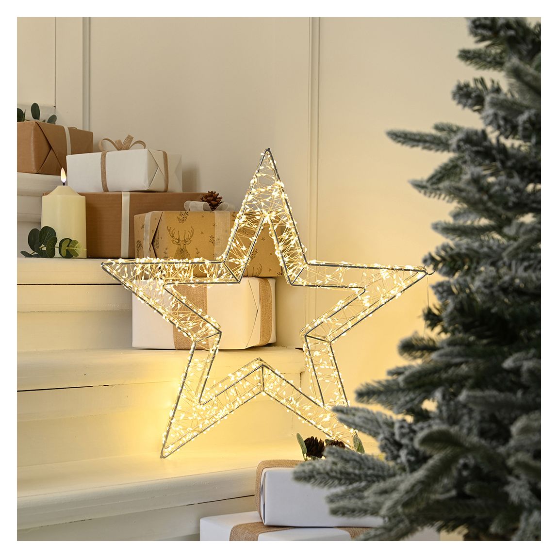 Dewdrop 50cm Star, Warm White main product photo