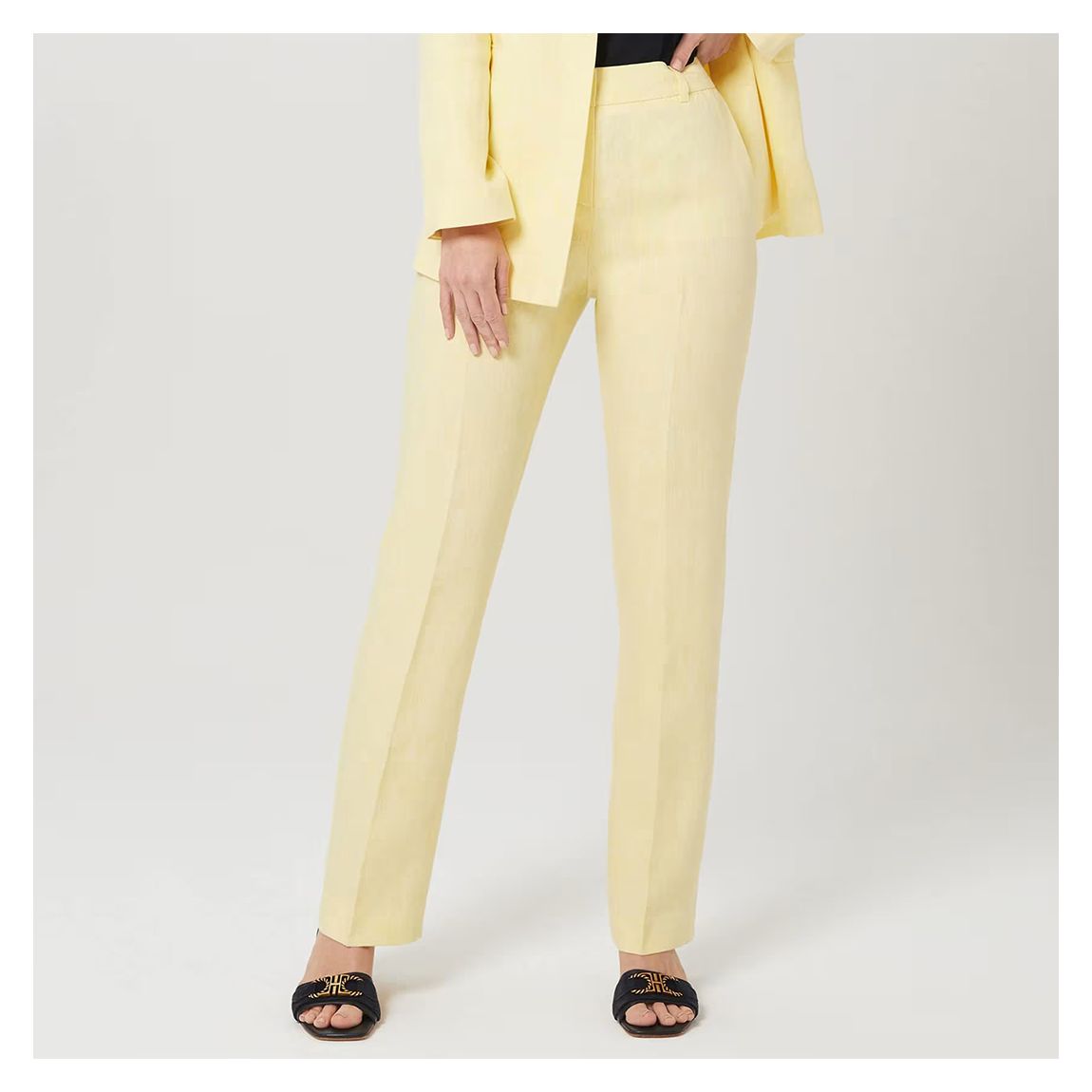 Yellow Asher Linen Trousers main product photo