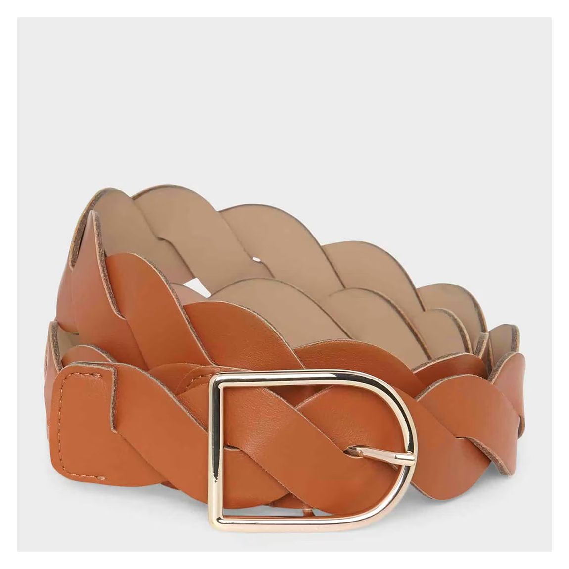 Tan Lindie Leather Belt main product photo
