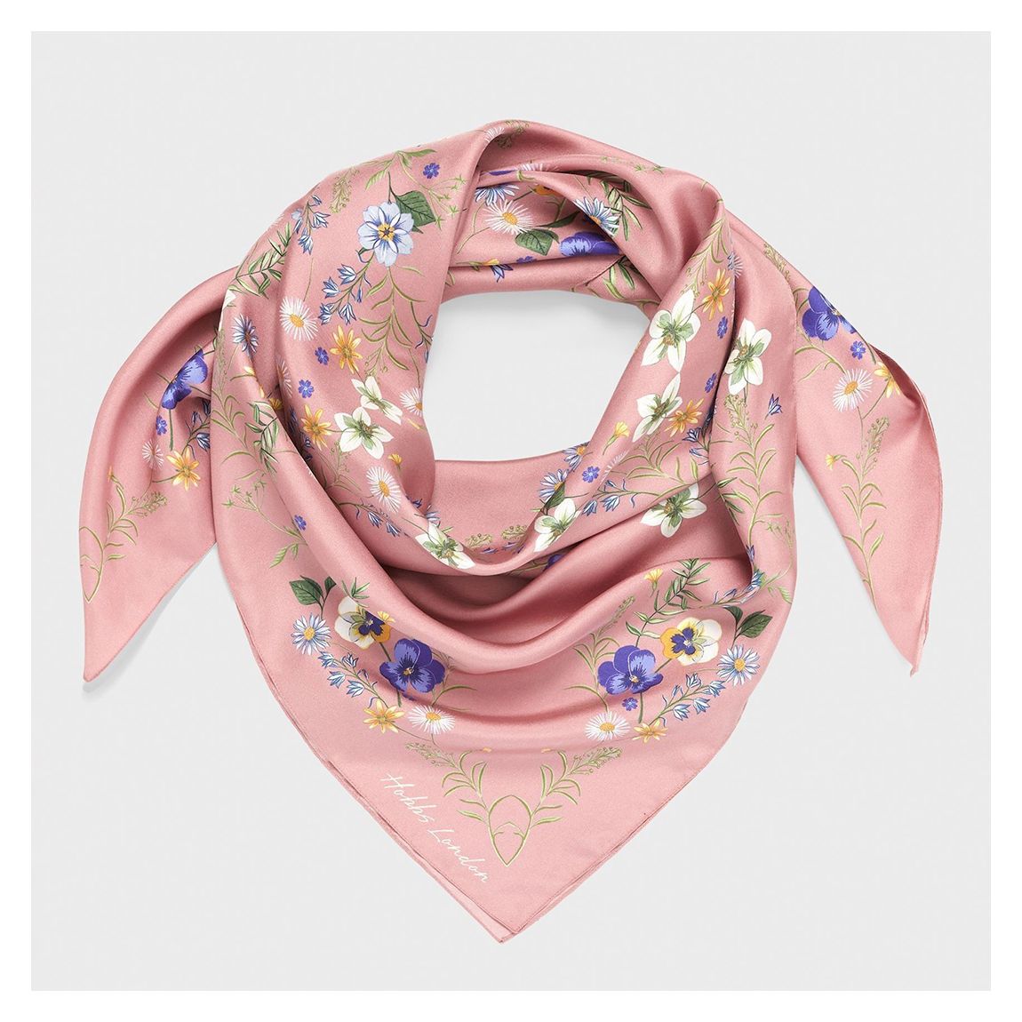 Pink Elida Silk Scarf main product photo