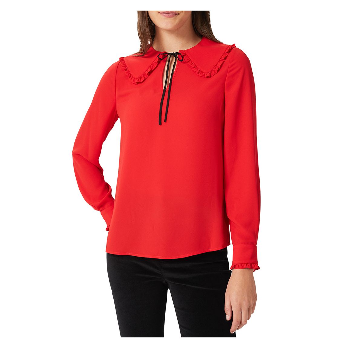 Red Scarlet Collared Blouse main product photo