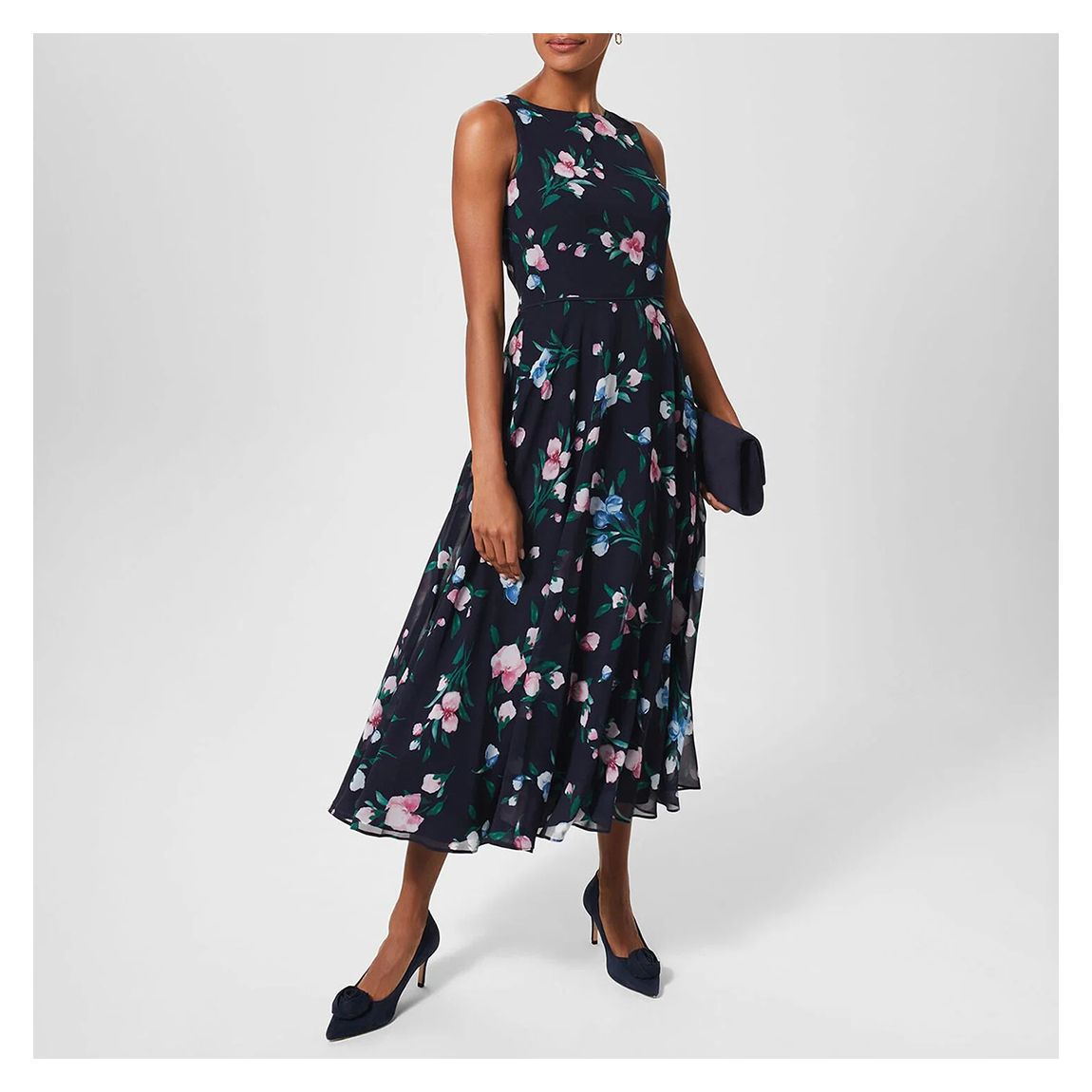Navy Carly Midi Dress main product photo