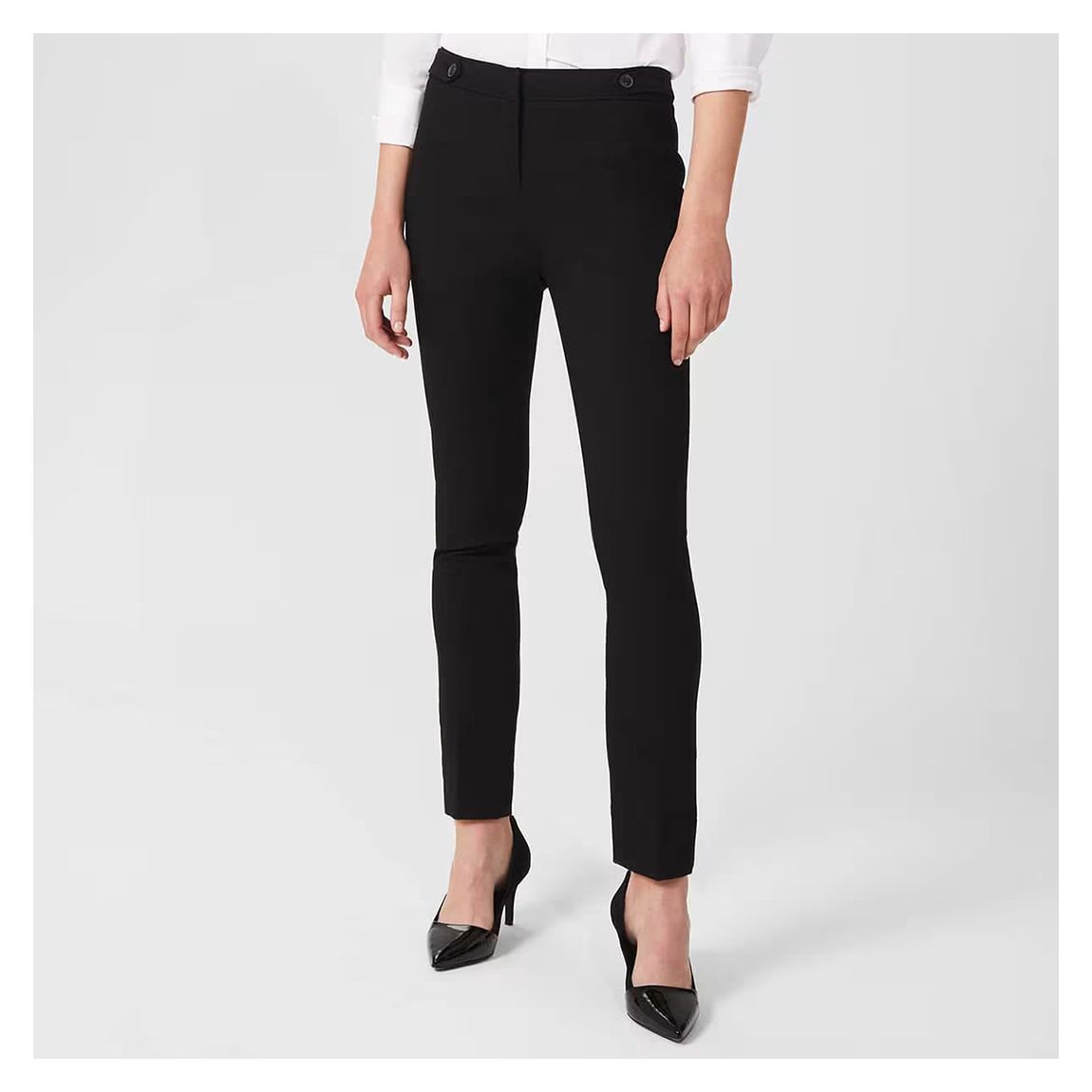 Black Luca Slim Cotton Trousers main product photo