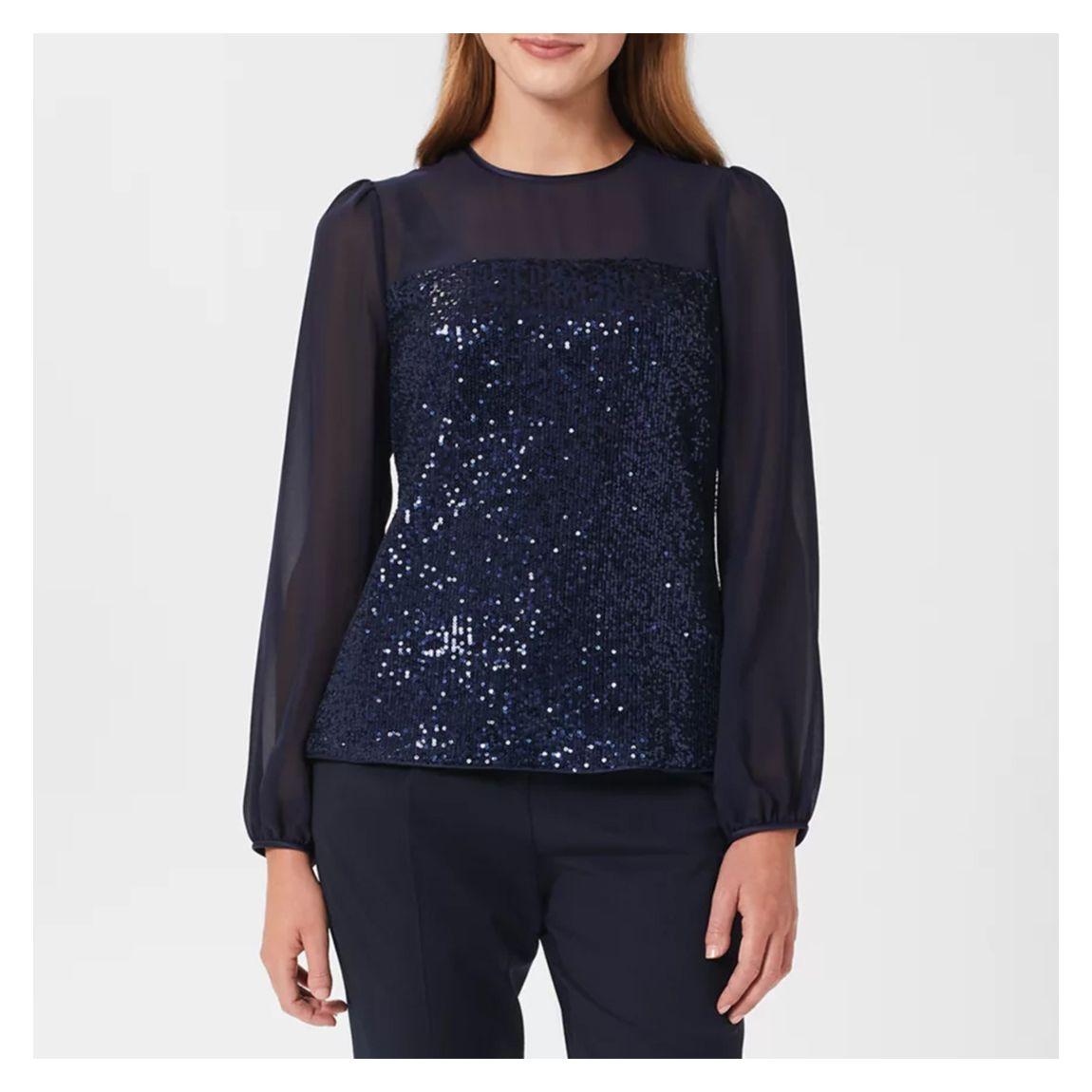 Navy Zariah Embellished Top main product photo
