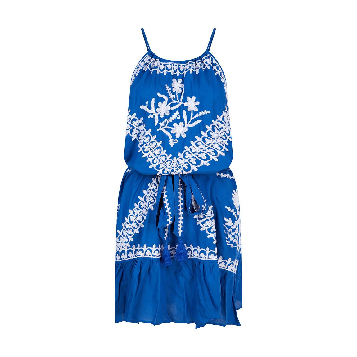 Cobalt Blue Poppy Mini Dress main product photo
