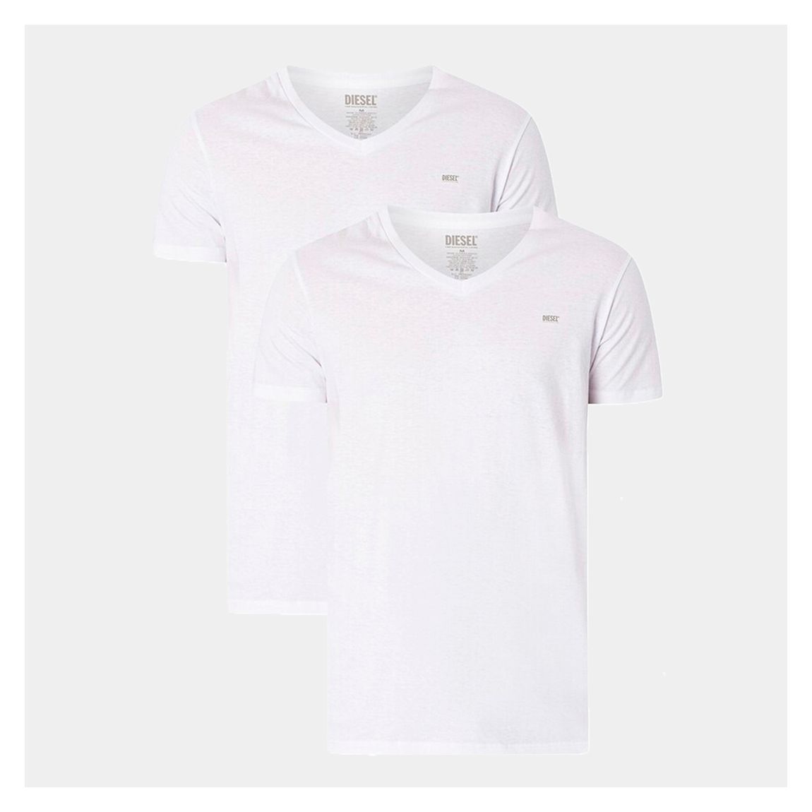 White V-Neck Cotton 2 Pack T-Shirt main product photo