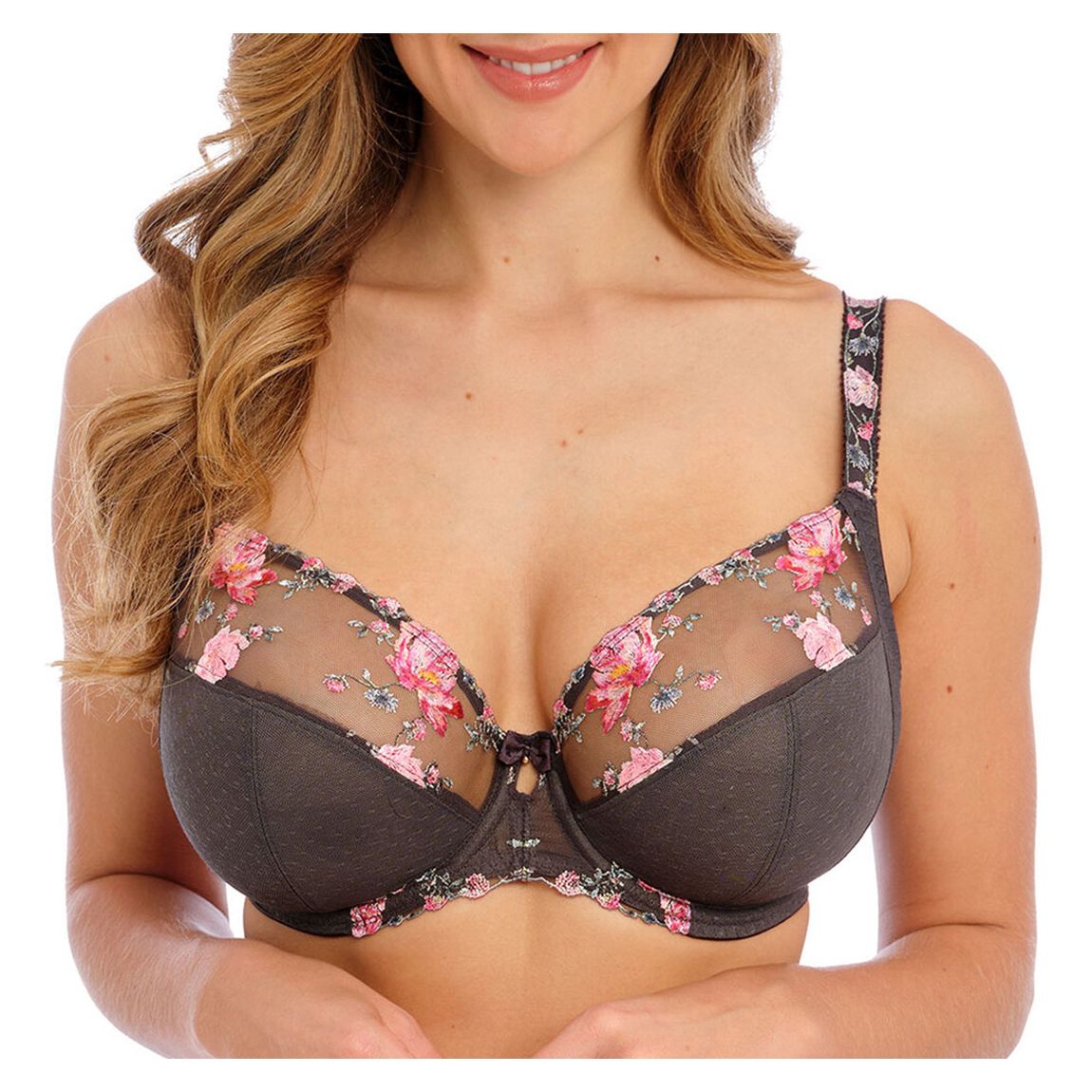Charcoal Adrienne Uw Side Support Bra main product photo