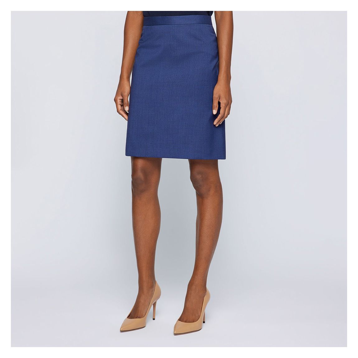 Blue Vomila Silk Blend Mini Skirt main product photo