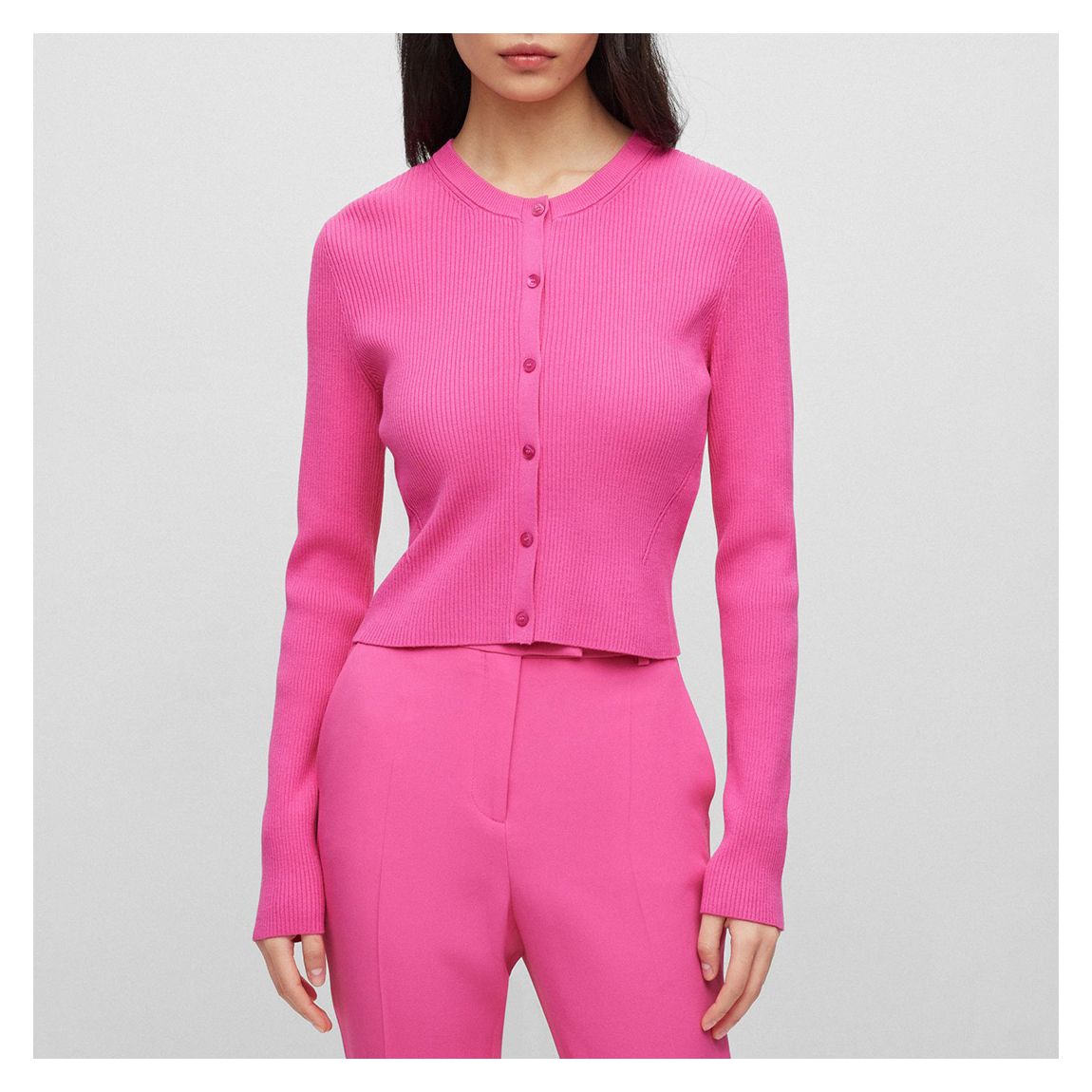 Pink Fahara Button Cardigan main product photo