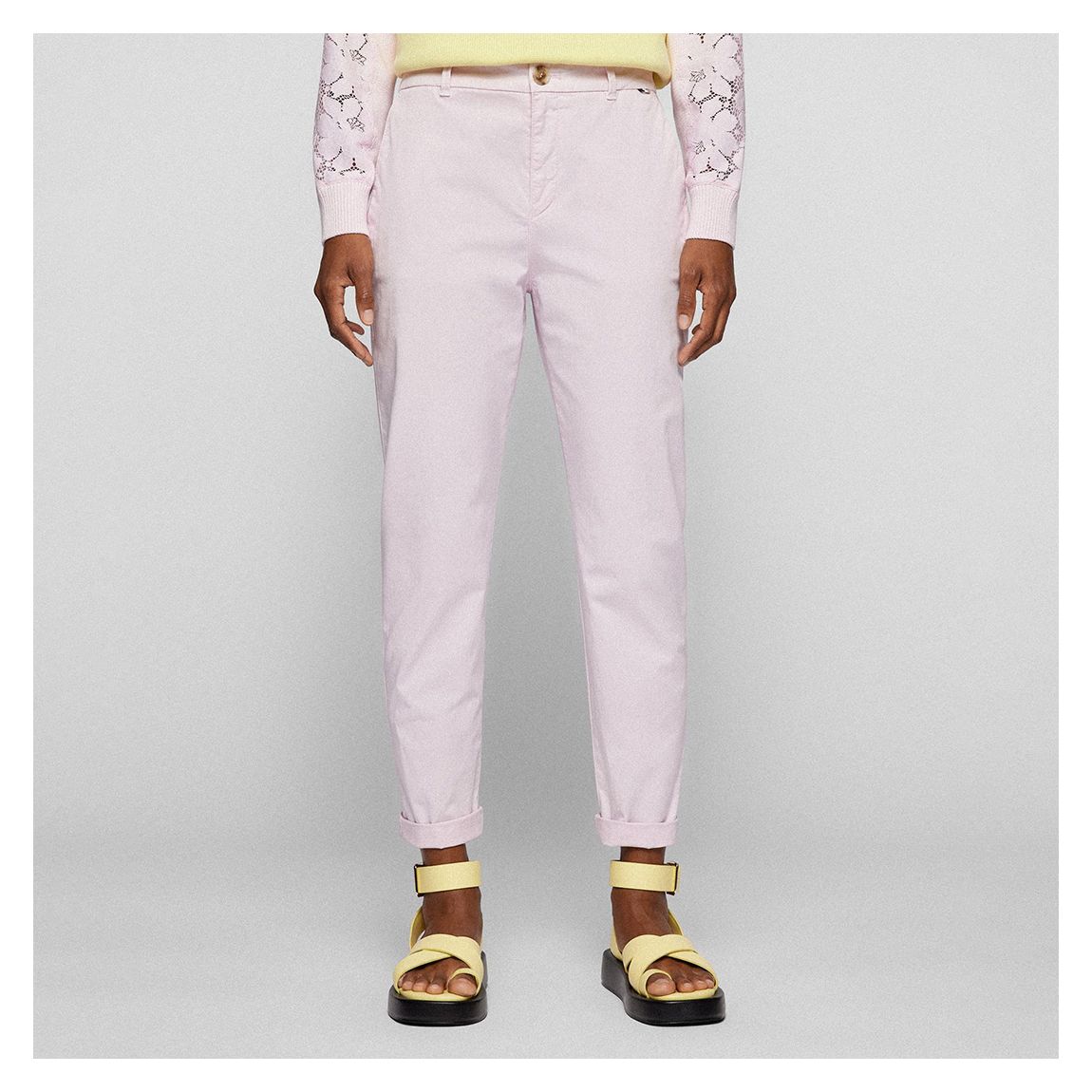 Lilac C_Tachini Cotton Blend Trousers main product photo