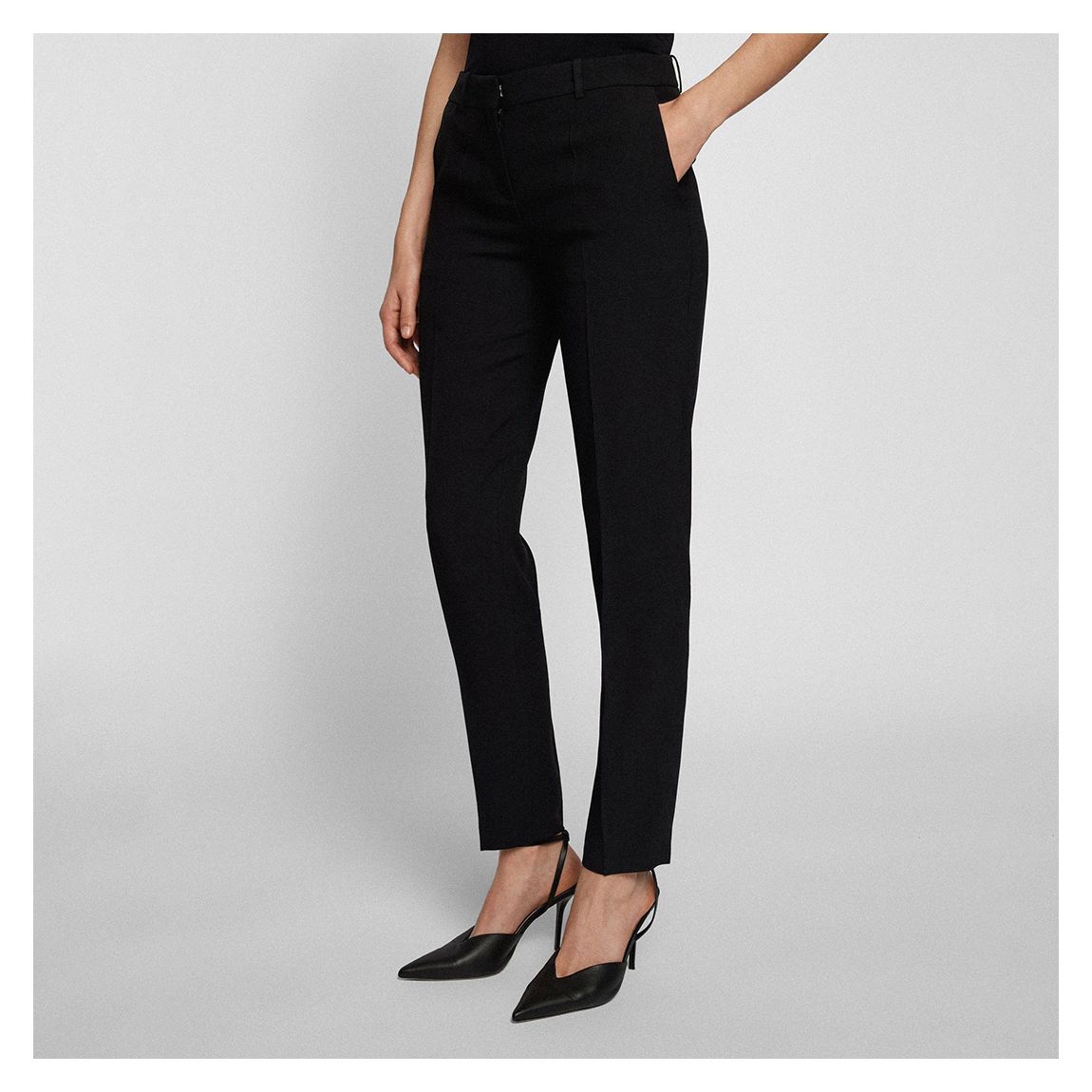 Black Tiluna High Waisted Trousers main product photo