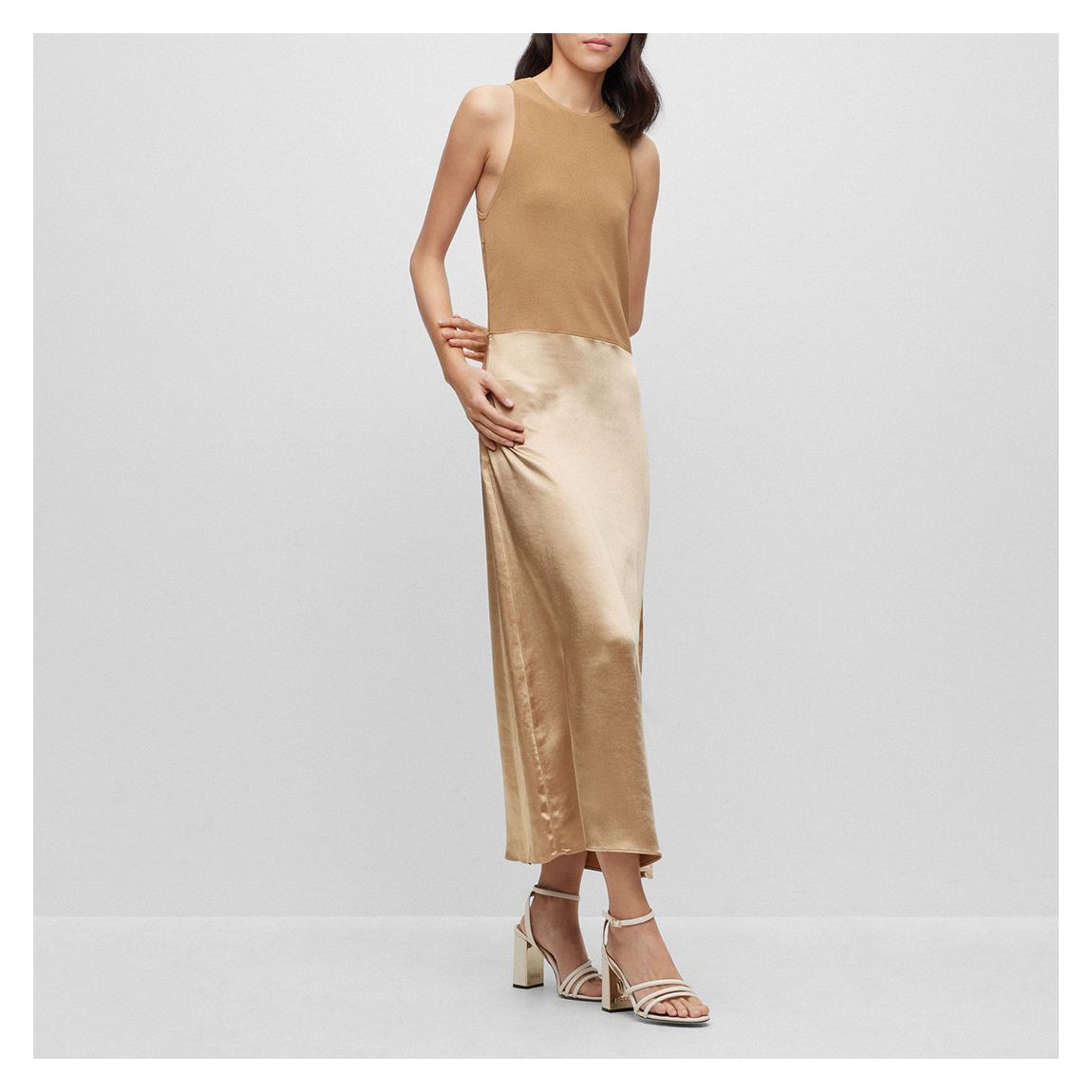 Tan Flaurelia Midi Dress main product photo