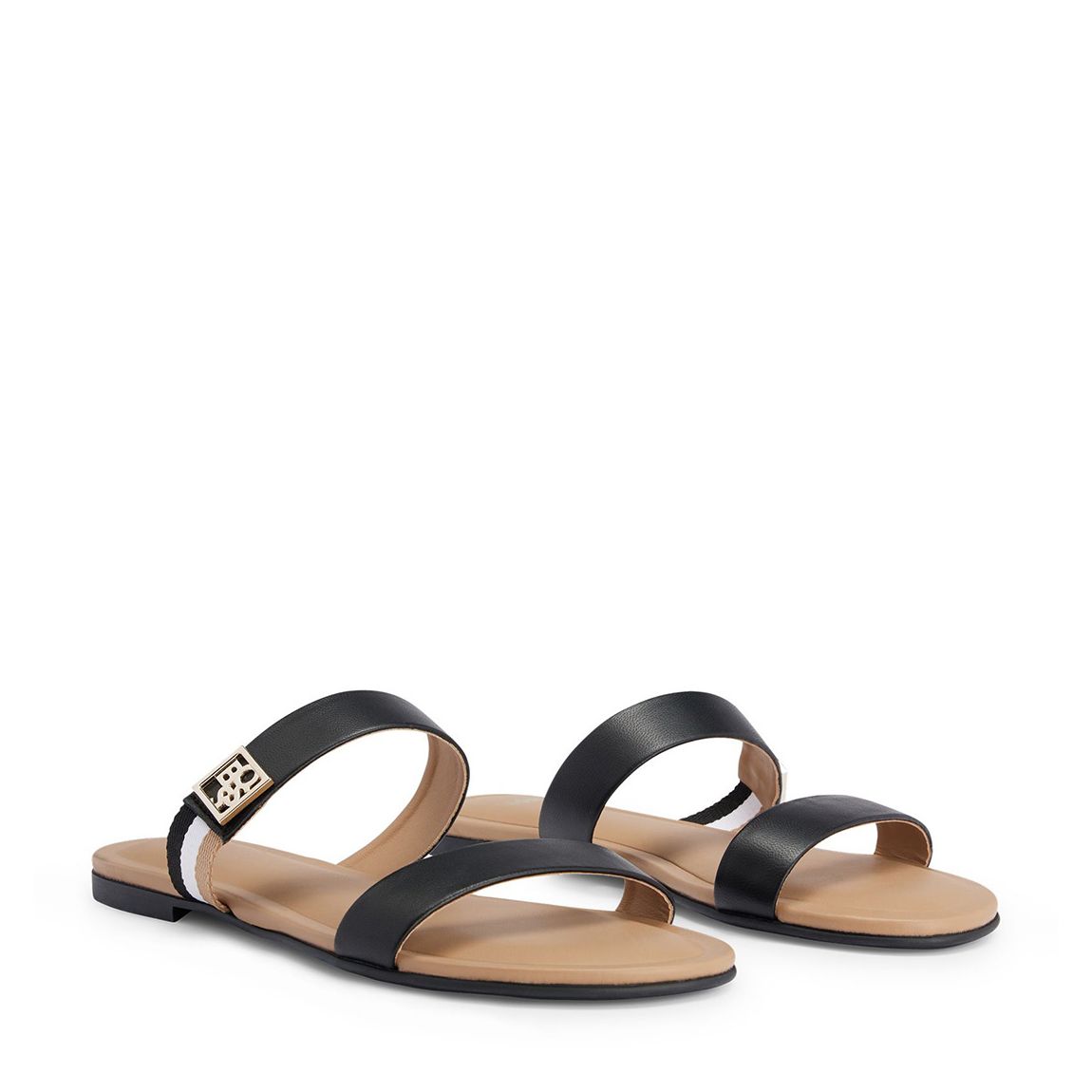 Black Millie Strappy Leather Sandals main product photo
