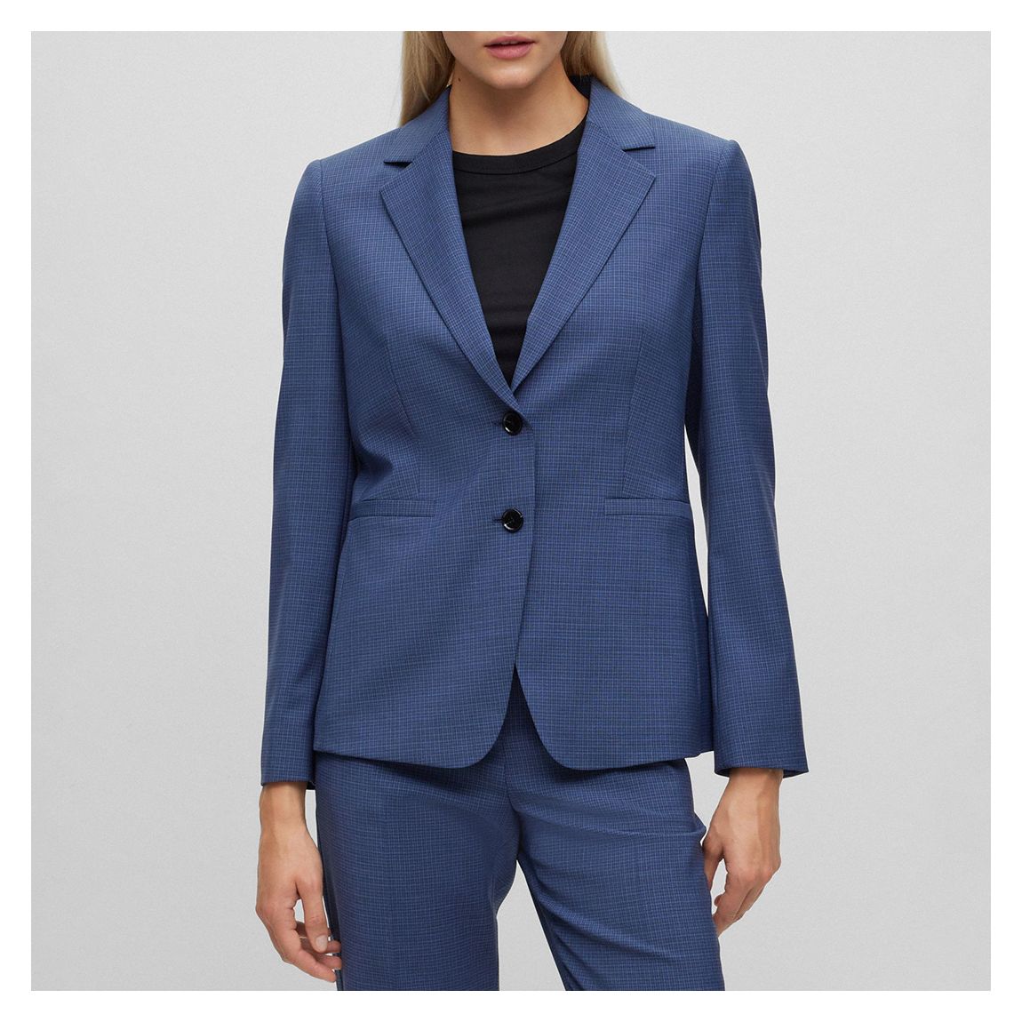 Blue Jasewa Single Breasted Wool Blazer main product photo