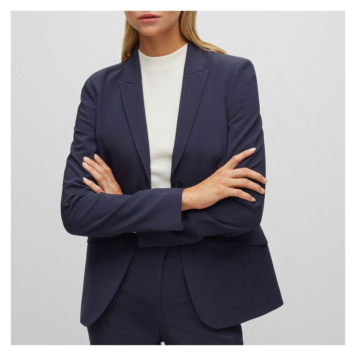 Navy Julea Wool Blend Blazer main product photo