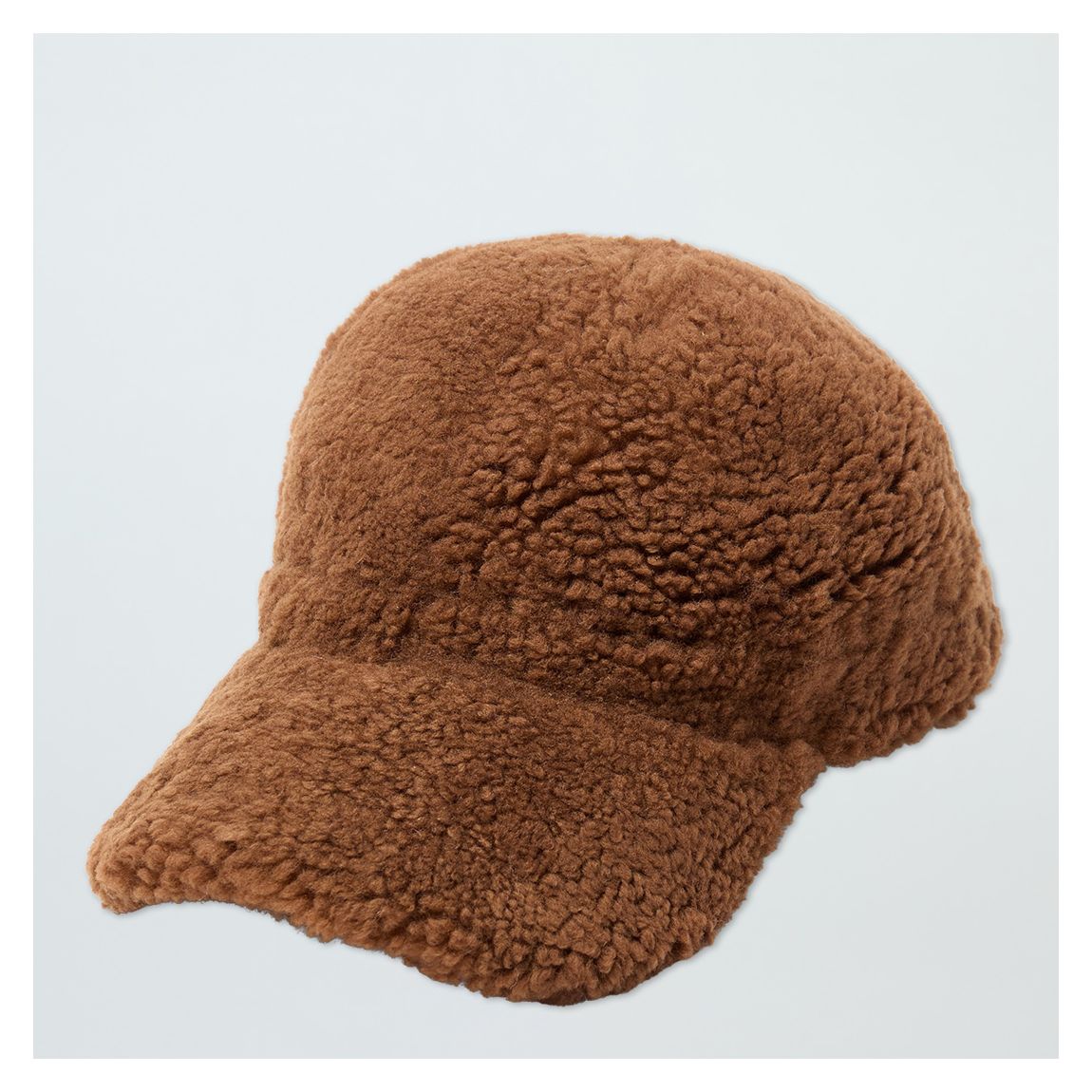 Caramel Shearling Teddy Cap main product photo