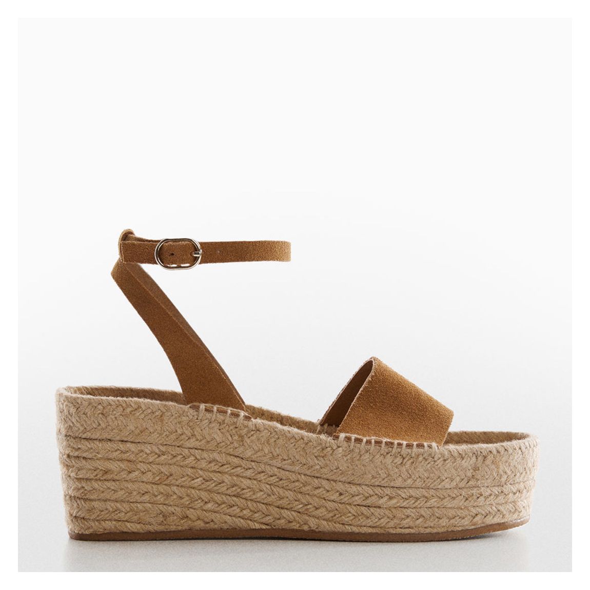 Brown Leather Playform Espadrille Sandals main product photo