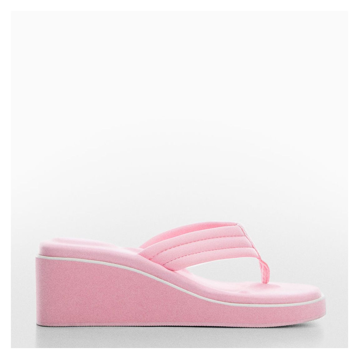 Pink Quilted Thong Platform Sandals main product photo