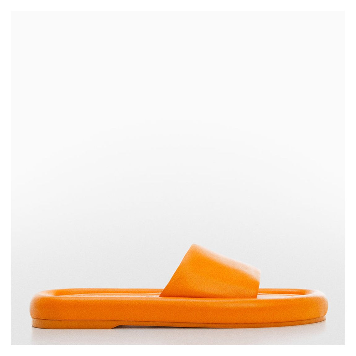 Yellow Leather Slide Flat Sandals main product photo