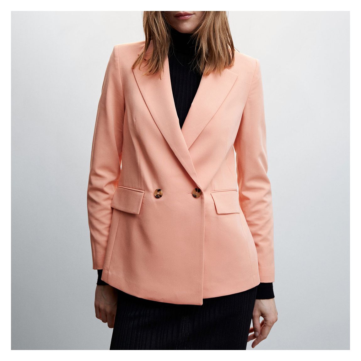 Pink Double-breasted Blazer main product photo