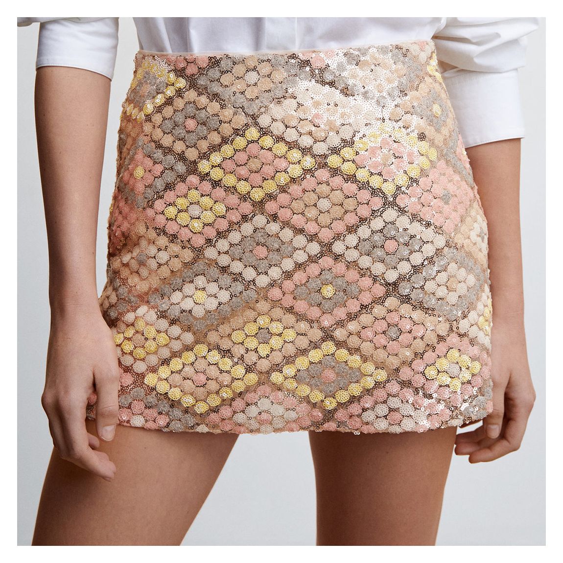 Pink Sequin Mini Skirt main product photo