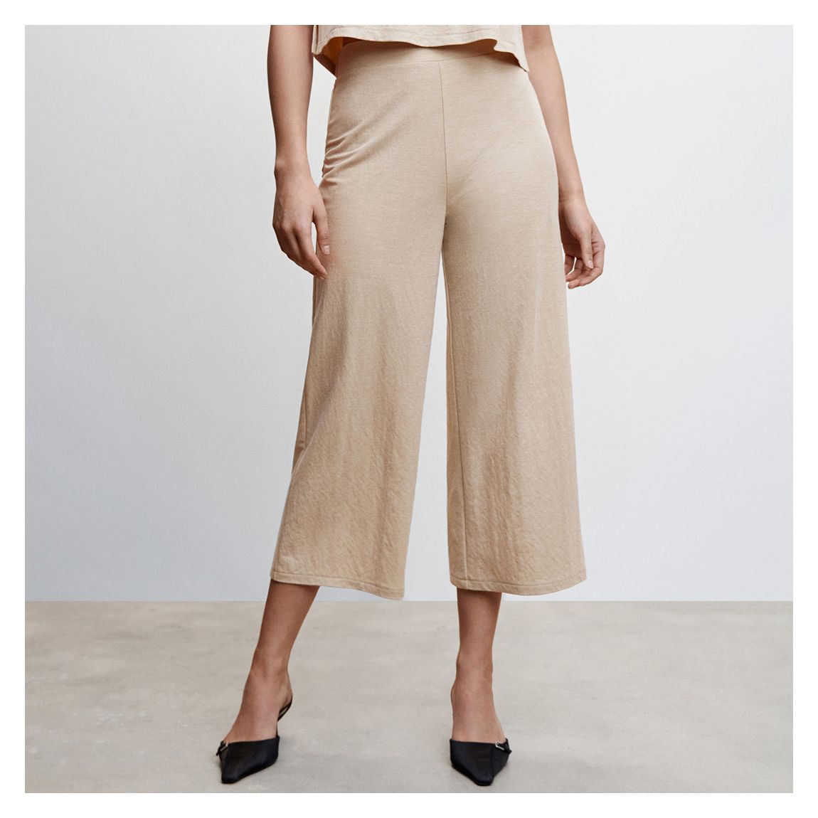 Beige Culotte Trouser main product photo