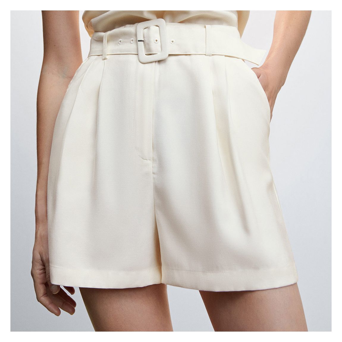 Ecru Belted Short main product photo