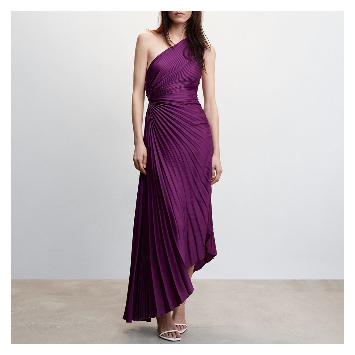 Purple Twist Shoulder Dress main product photo