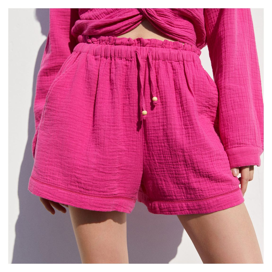 Pink Cotton Shorts main product photo