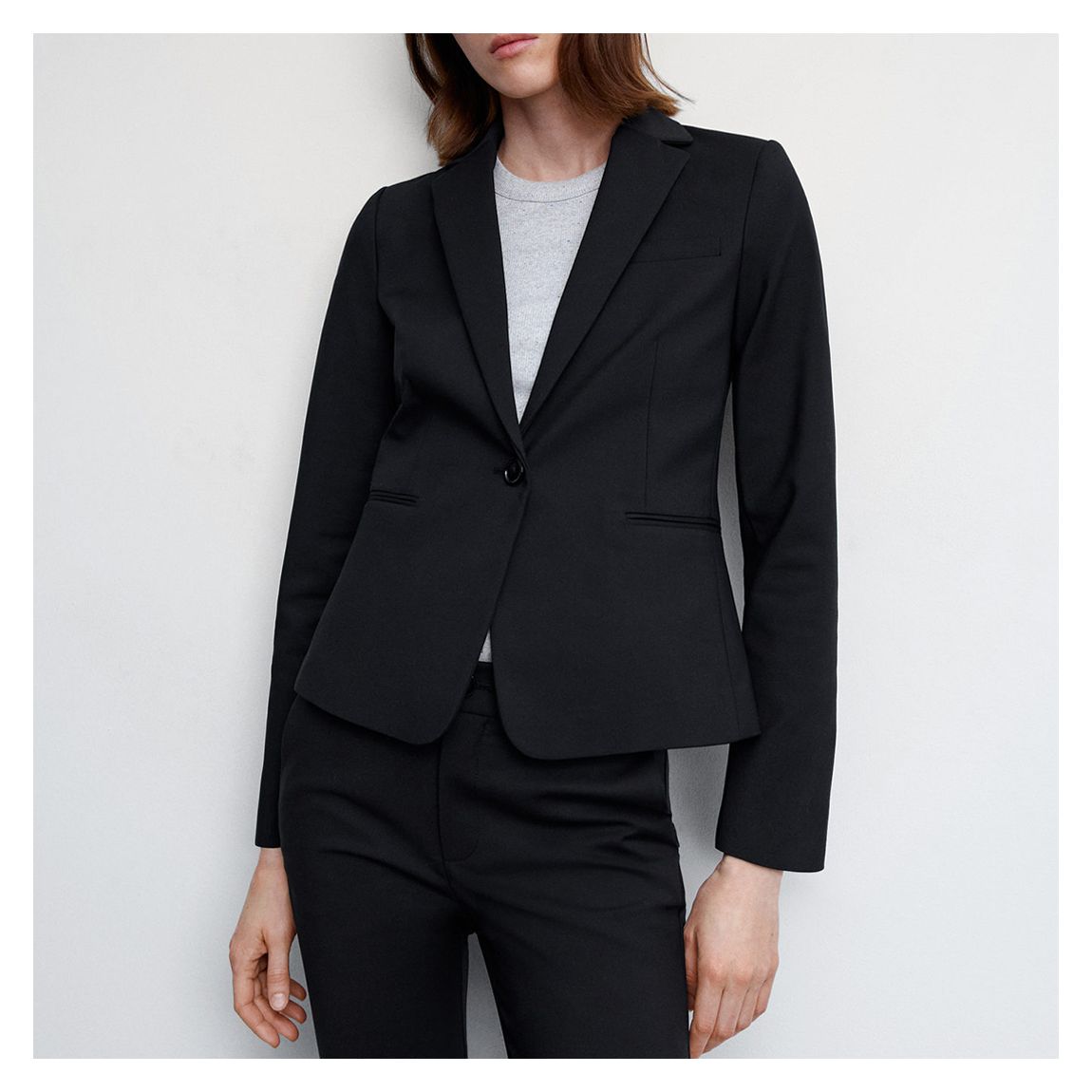 Black Fitted Suit Jacket main product photo