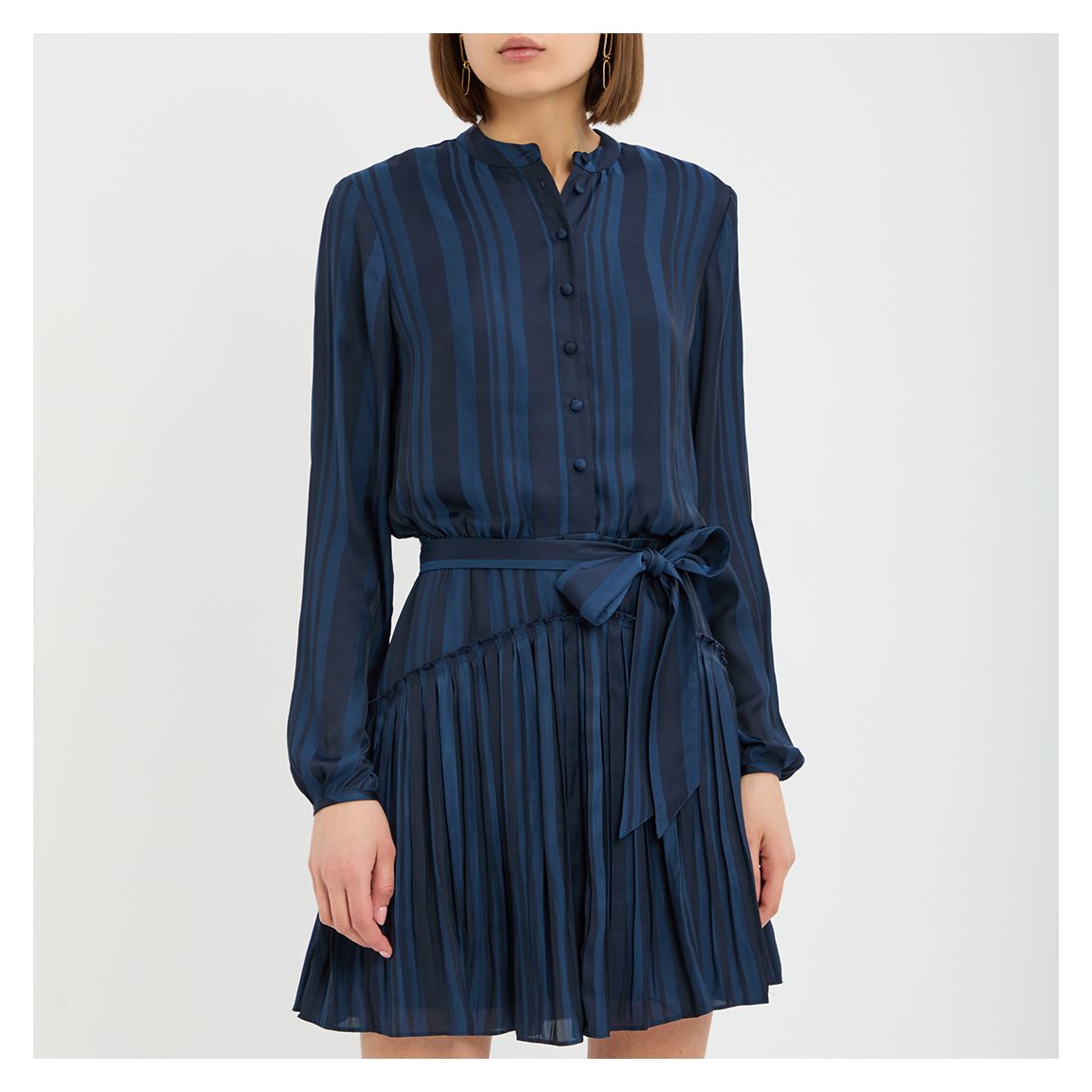 Navy Jill Striped Flippy Dress main product photo