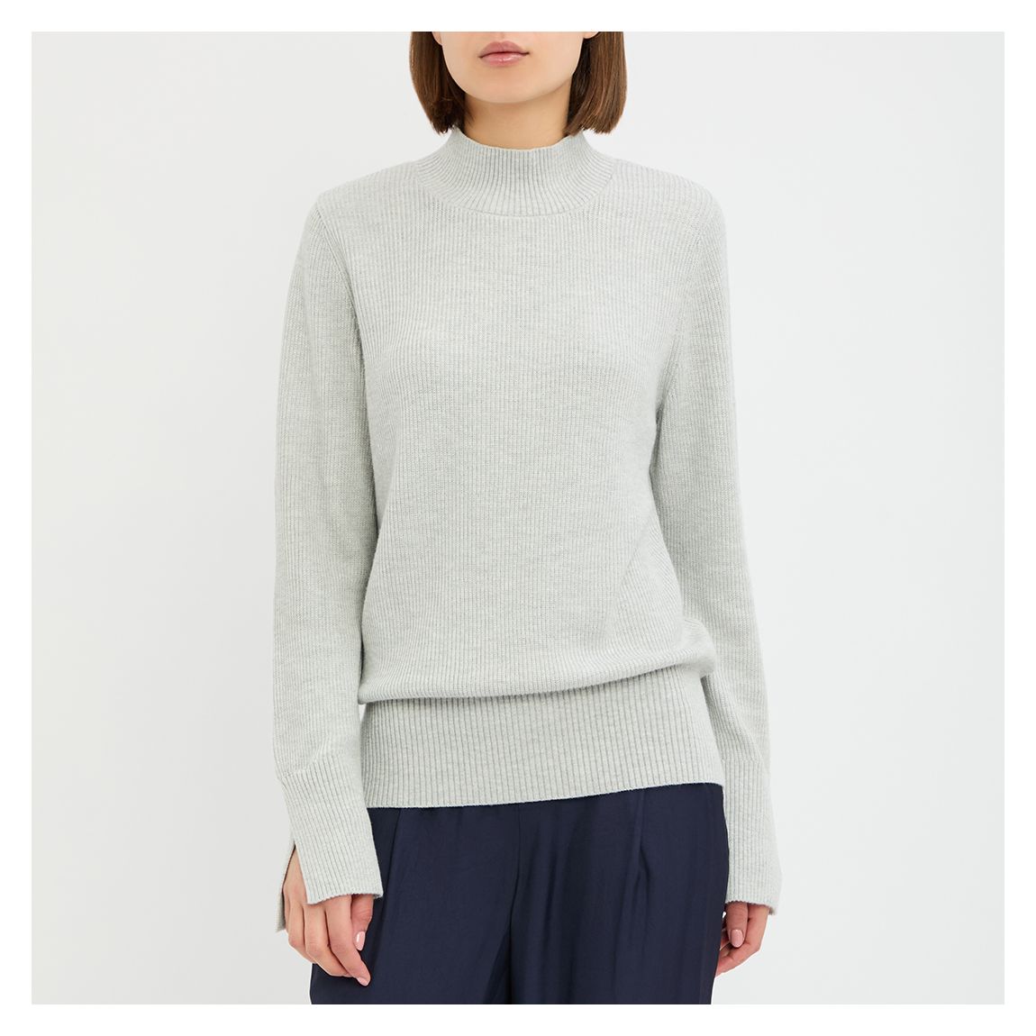 Grey Glory High Neck Cashmere Blend Jumper main product photo