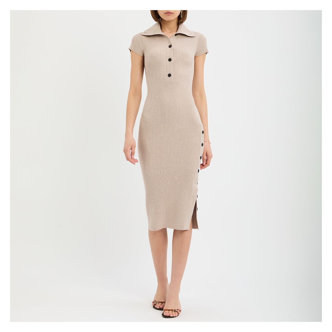 Sand Mason Ribbed Midi Dress main product photo
