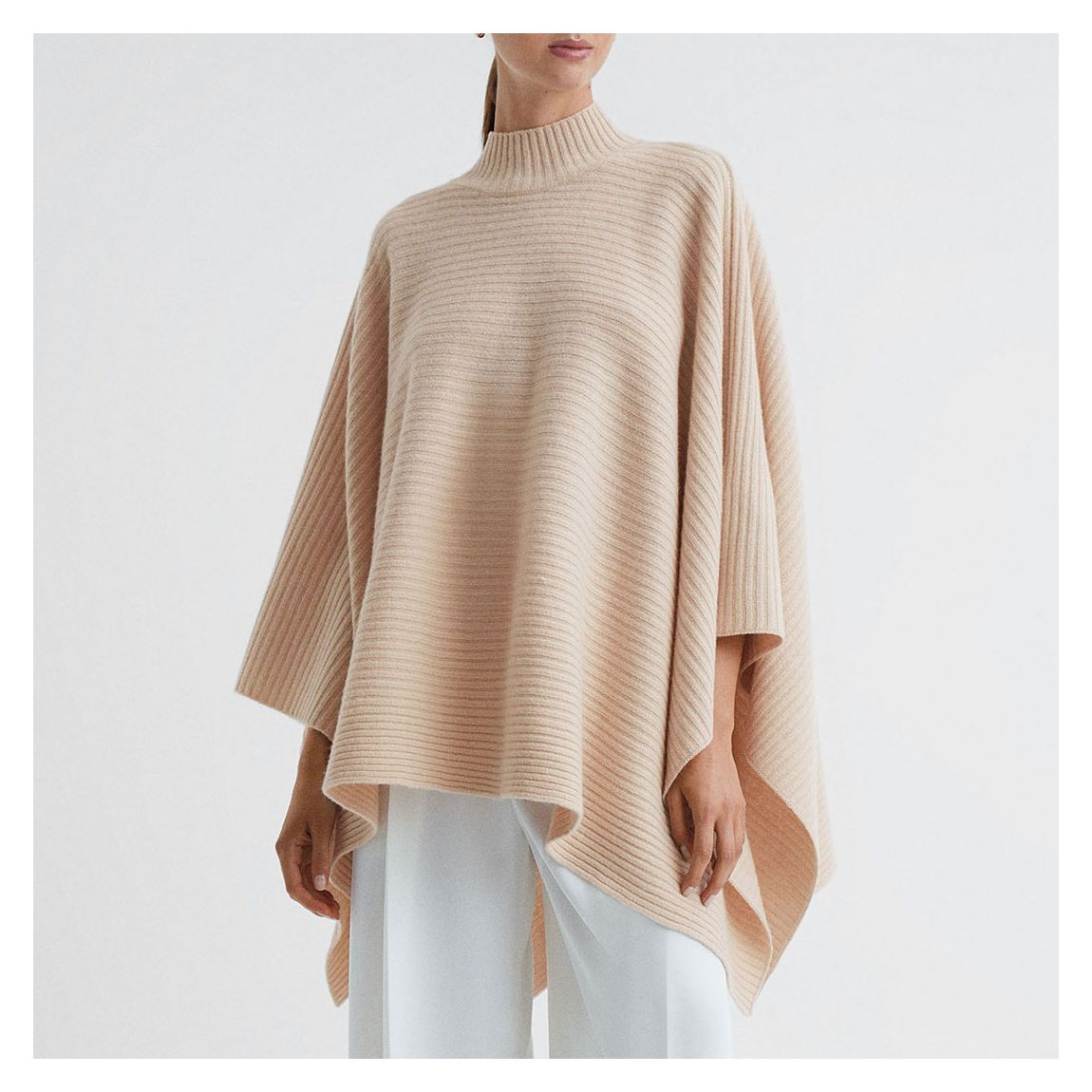 Nude Megan Ribbed Cashmere Blend Poncho main product photo