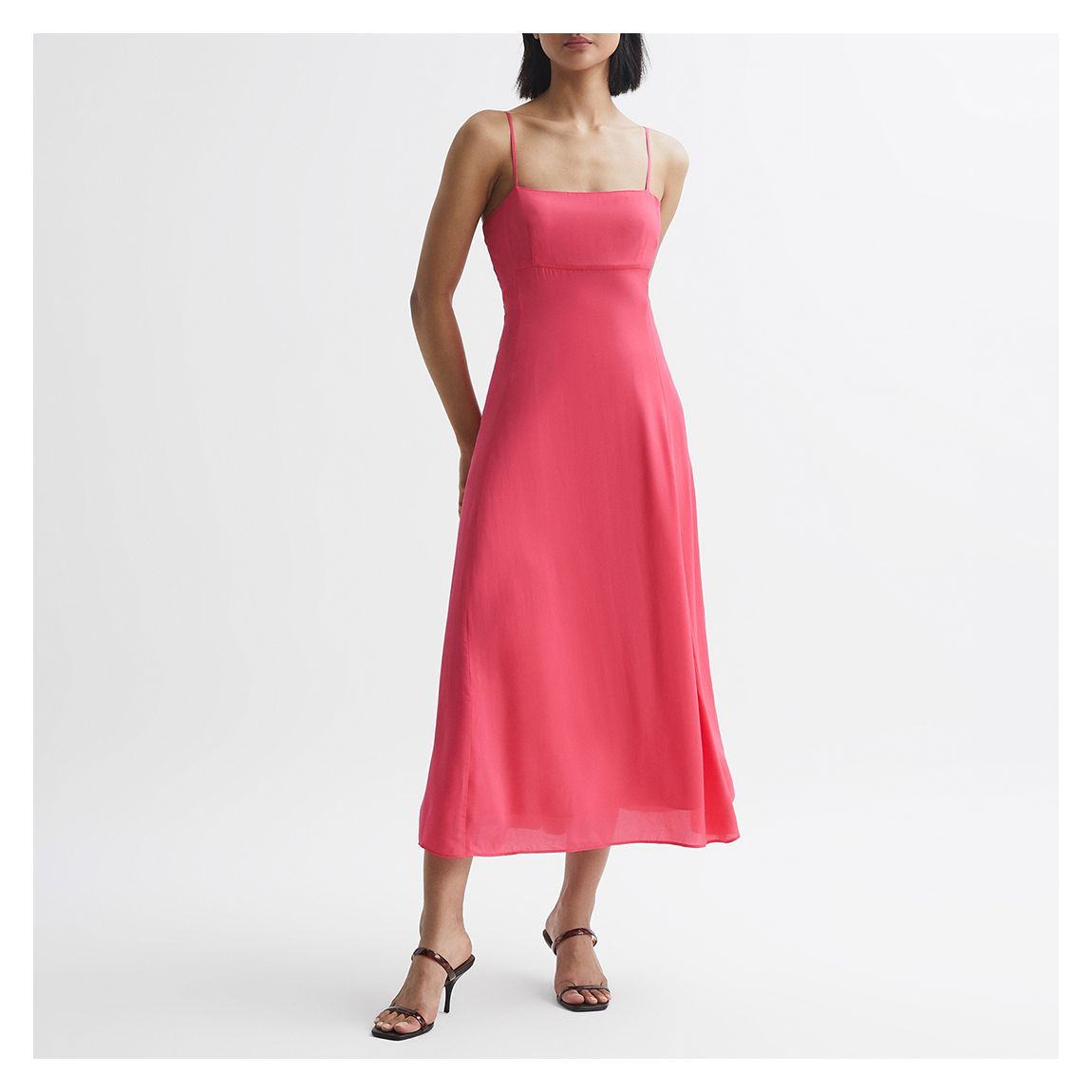 Pink Bonnie Strappy Midi Dress main product photo