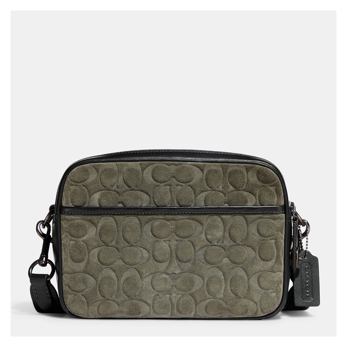 Dark Army, Black Flight Bag In Signature Suede main product photo