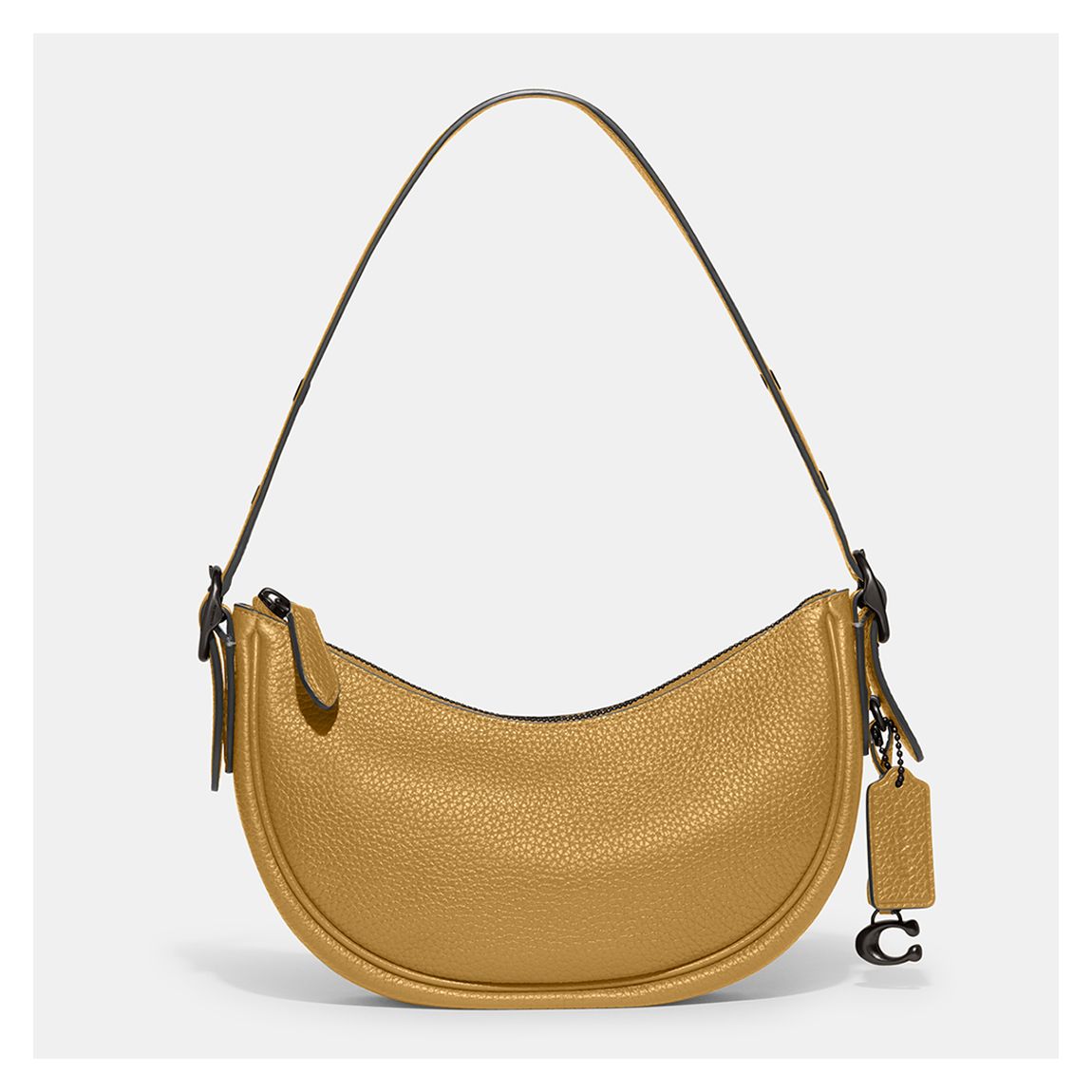 Flax Soft Pebble Leather Luna Shoulder Bag main product photo