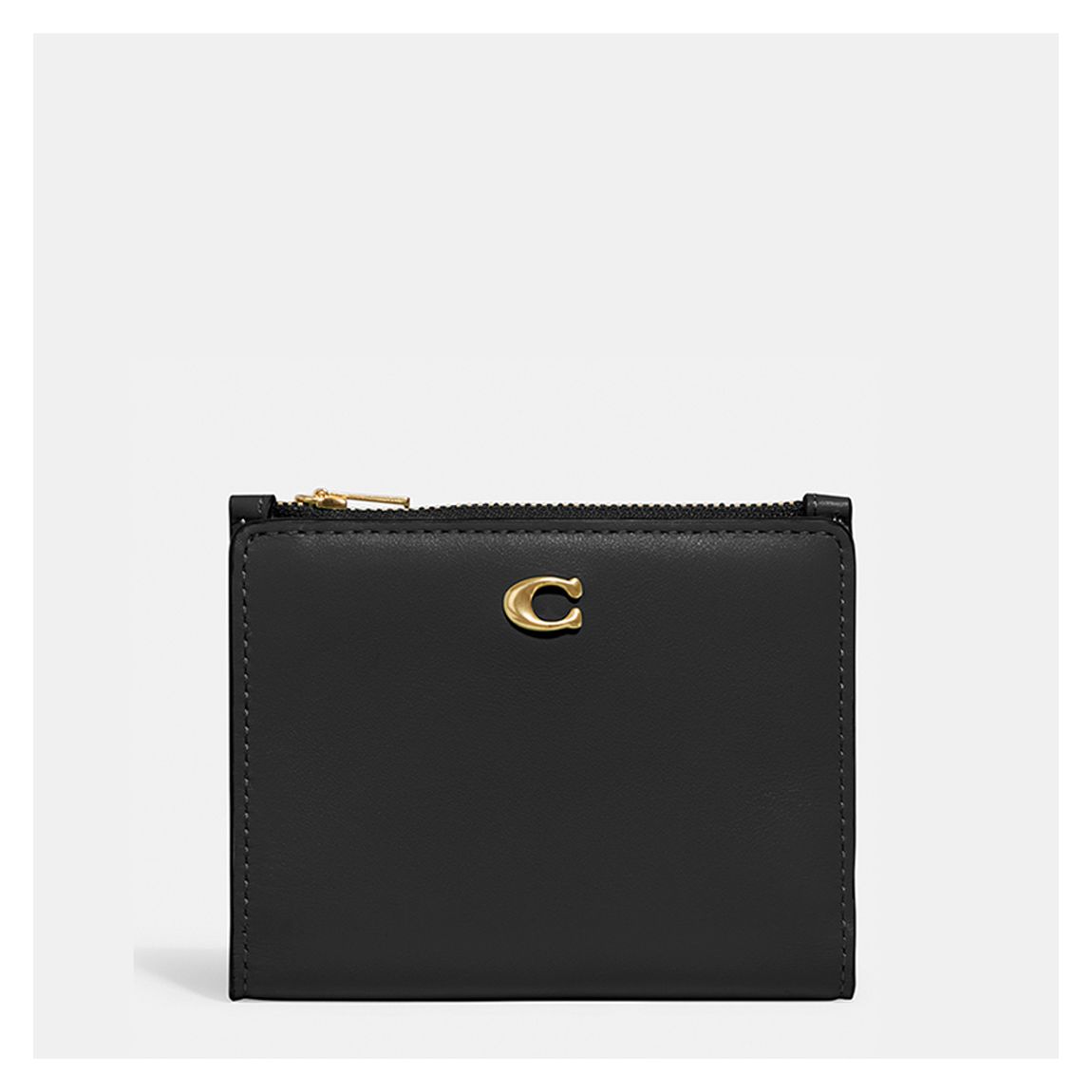 Black Refined Calf Leather Bifold Snap Wallet main product photo