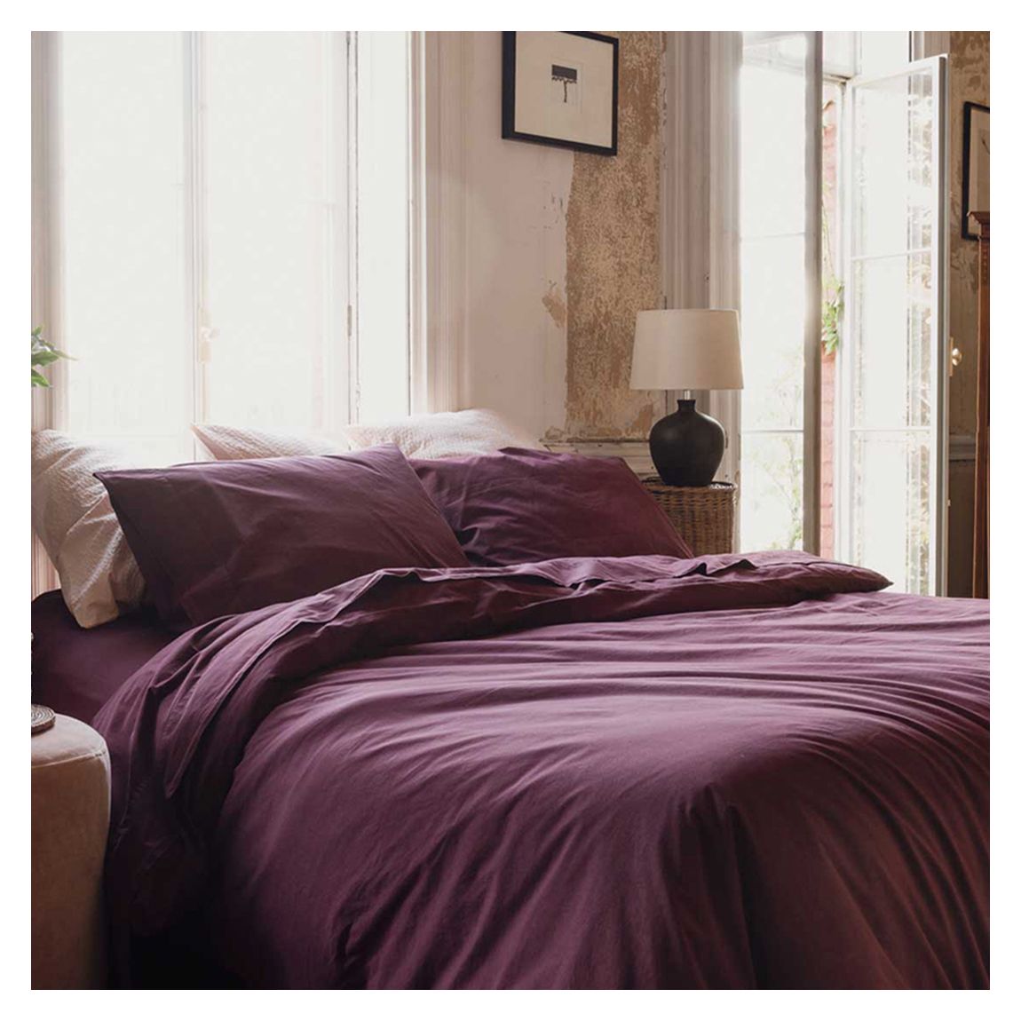 Mulberry Double Washed Cotton Duvet Cover main product photo