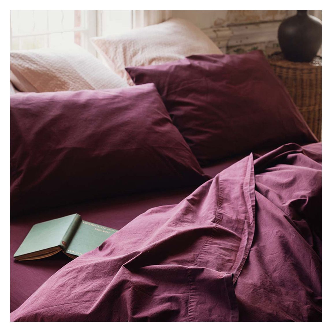Mulberry Pair of Superking Washed Cotton Pillowcases main product photo
