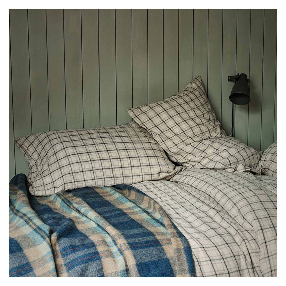 Natural Check Pair of Standard Linen Pillowcases main product photo