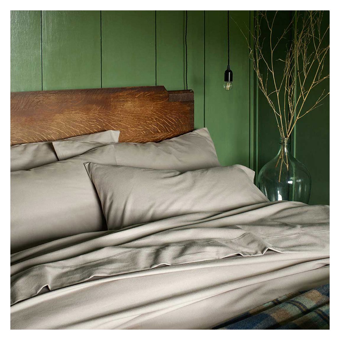 Clay Pair of Square Brushed Cotton Pillowcases main product photo