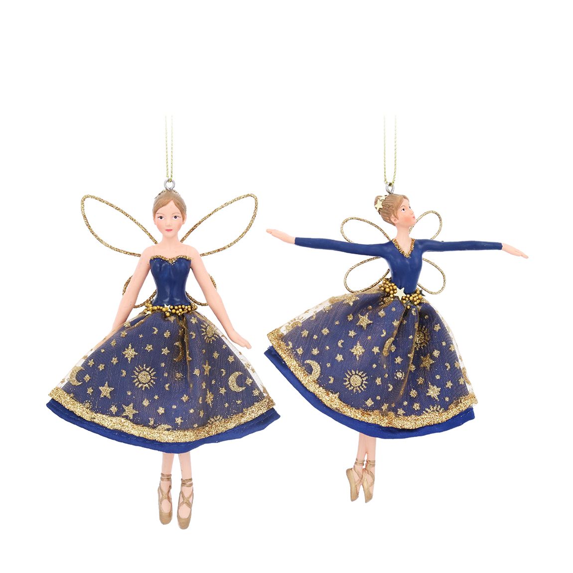 Blue/Gold Celestial Fairy Dec, Set Of 4 main product photo